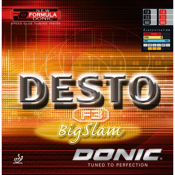 Donic Desto F3 Big Slam (Black) Table Tennis Rubber